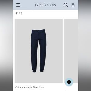 Greyson Montauk Joggers - Navy Blue Size 38 worn once
